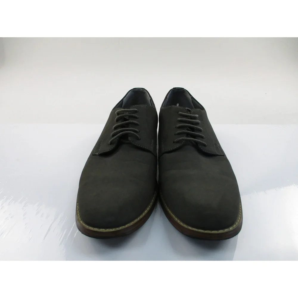 Perry Ellis Dress Shoes Mens 11.5 Gray Portfolio Ultra Foam Lace Up Oxford